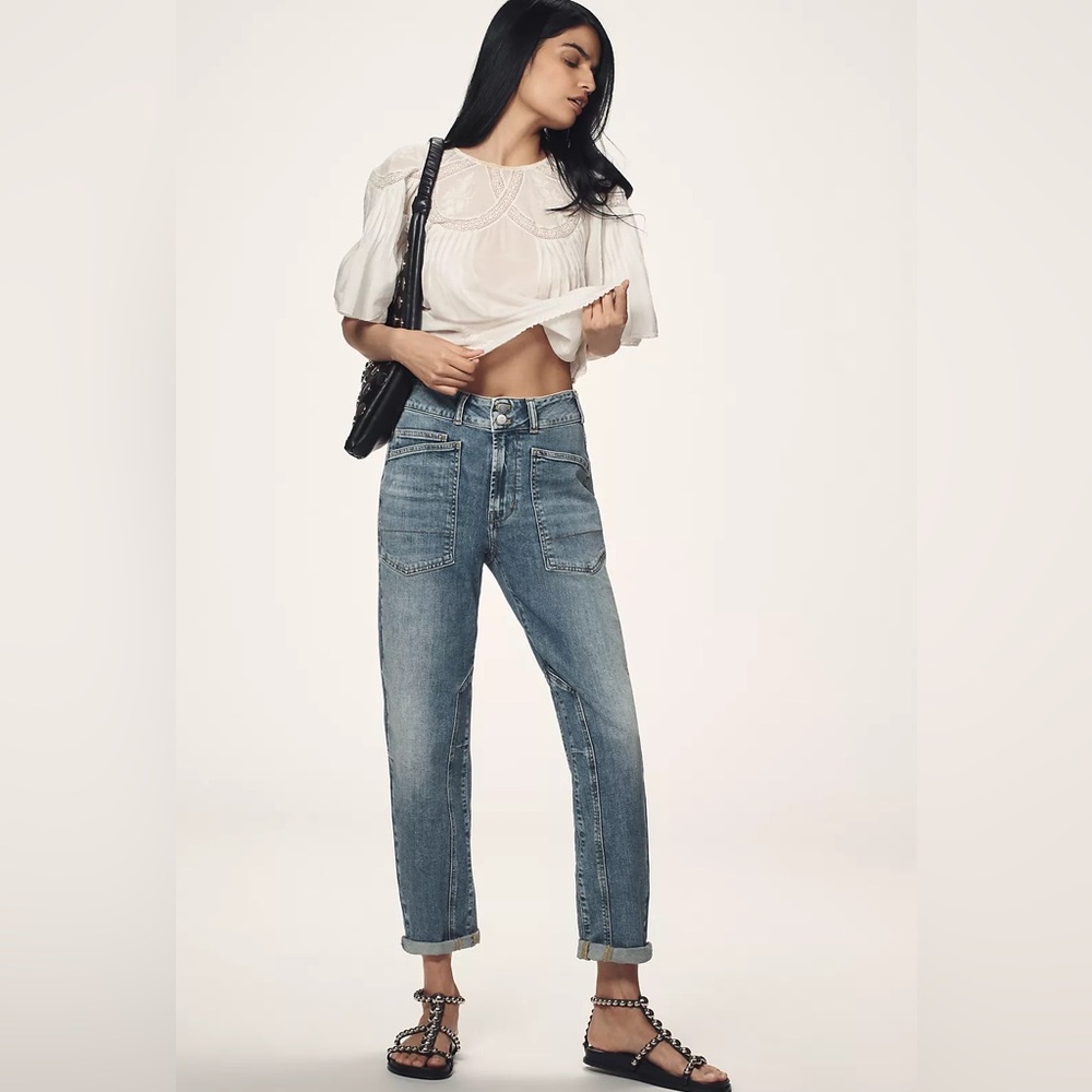 Anthropologie WANDERER Boyfriend Jeans - Medium Wash Blue
